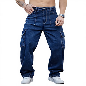 กางเกงยีนส์ทรงสกินนี่ขาดๆ แบบแฟนซี ไม่มีแบรนด์ สไตล์ไบค์เกอร์ 2 OEM ดีไซน์เนอร์ ขายส่ง ผู้ชาย สีขาวทรายล้วน สำหรับสไตล์ตะวันตกแนวสตรีท - Product Image 2