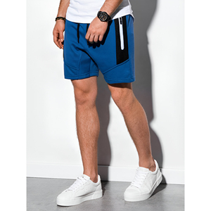 Shorts de jogging d'été pour hommes en molleton de coton, style urbain, taille élastique, motif uni, haute qualité, vente en gros - Product Image 1