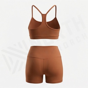 Conjunto de Shorts y Top de Yoga para Mujer Talla Grande, Transpirable, Cintura Elástica, Cómodo, Ropa Deportiva para Gimnasio y Ejercicio - Product Image 2