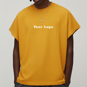 T-shirt Homme Col Rond Hip Hop en Coton Peigné Lourd 100% Coton 180 GSM Écologique Séchage Rapide Anti-Plis Couleur Unie Logo Personnalisé - Product Image 3