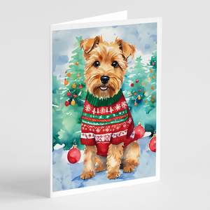 Whimsical Norfolk Terrier Christmas <b>Greeting</b> <b>Cards</b> Pack of 8 A7 Size 5x7 Blank <b>Note</b> <b>Cards</b> with Envelopes - Product Image 1