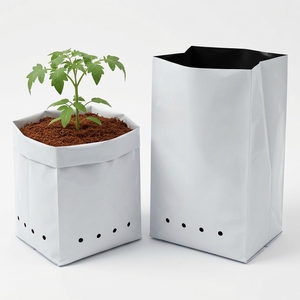 Wholesale Disposable Cocopeat <b>Plastic</b> Grow Bags Seedling Hanging Flower Pots 1000mL Capacity Black/White Hydroponics Garden Use - Product Image 6