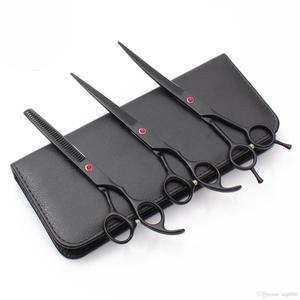 Ensemble de ciseaux de coiffure professionnels en acier inoxydable, lame tranchante, pour droitiers, manche long, usage en salon, étui noir inclus, 28 - Product Image 1