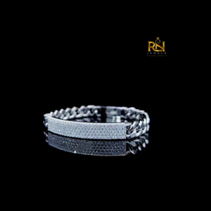 Imperial Pave ID Cuban Link <b>Bracelet</b> Moissanite Diamond 925 Sterling <b>Silver</b> Custom <b>Solid</b> Gold Fine Jewelry - Product Image 1