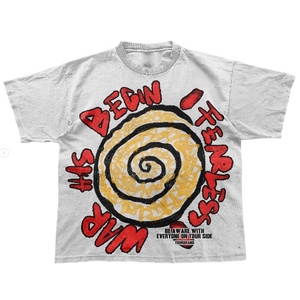 T-shirts pour hommes de qualité supérieure, 100% coton, surdimensionnés, élégants, imprimés numériquement, respirants, logo de marque personnalisé, streetwear, mode Y2K - Product Image 2