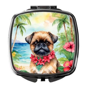 Women and Girls' Travel Makeup <b>Mirror</b> Brussels Griffon Luau Compact Decorative Folding Handheld <b>Pocket</b> Size Gift - Product Image 1