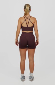 Ensemble personnalisé de soutien-gorge de sport et short moulant pour femme, idéal pour la gym, l'entraînement, le yoga et le fitness – Vêtements de sport sur mesure en gros - Product Image 5