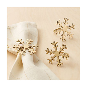 แหวนรองผ้าเช็ดปากโลหะลายฉลุใบไม้เคลือบทองหรูหรา มีสินค้าพร้อมส่งสำหรับตกแต่งโต๊ะงานปาร์ตี้และงานแต่งงาน - Product Image 5