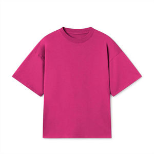 T-shirt à manches courtes col rond pour homme, coupe ample, couleur unie, jersey 100% coton, style décontracté - Product Image 1