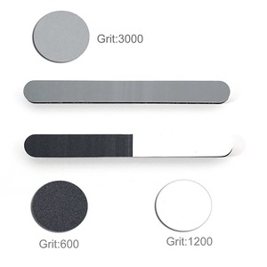 Ensemble professionnel de limes à ongles jetables double face en acier inoxydable avec disques de ponçage grain 100/180 - Product Image 1