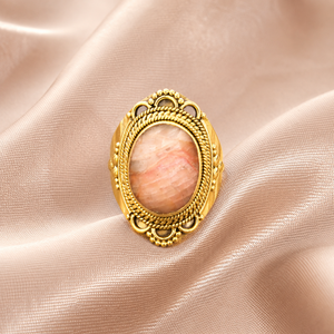 Natural Rhodochrosite Large Gemstone <b>Ring</b> <b>925</b> Sterling <b>Silver</b> Handmade Vintage Boho Statement <b>Ring</b> Women Jewelry Christmas gift - Product Image 1