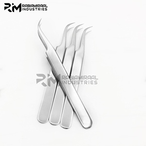 Pinzas Curvas para Extensión de Pestañas RMI, Plateadas, Acero Inoxidable Personalizado - Product Image 6