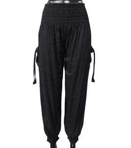 Customized European Fashion Women's Cotton Rayon <b>Pants</b> Casual Streetwear Elastic Waist Flat Design for Summer Winter Use XL Size - Product Image 1