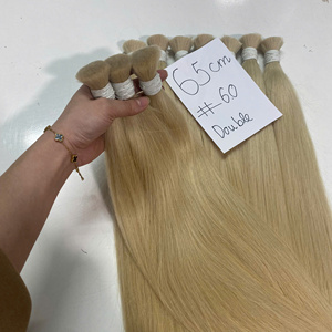 Precio al por mayor 100% Extensiones de cabello humano virgen vietnamita crudo Estilos ondulados naturales Color Rubio Cabello de moda - Product Image 2