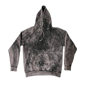 Último diseño por encargo al por mayor precio de manga larga Slim Fit con bolsillos de canguro pulóver lavado ácido mujeres Sudadera con capucha - Product Image 3