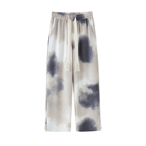 <b>Men's</b> Tie Dye <b>Harem</b> <b>Pants</b> Elastic Waist Drawstring Casual Winter Eco-Friendly Waterproof Breathable 100% Cotton Knitted <b>Pants</b> - Product Image 3