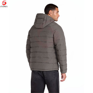 Chaqueta con Capucha Ligera para Hombre, Rellena de Algodón, Resistente al Viento y al Agua, Acolchada, con Cierre Completo, Informal, para Invierno y Actividades al Aire Libre - Product Image 1