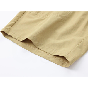 Shorts Bermuda pour Hommes en Coton Respirant Couleur Unie avec Cordon de Serrage à la Taille et Poches Style Casual - Product Image 5