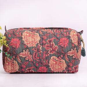 กระเป๋าเครื่องสำอางทำมือรักษ์โลก ซักได้ ใช้ซ้ำได้ น้ำหนักเบาอเนกประสงค์ สำหรับเดินทาง ทนทาน ทำจากผ้าฝ้าย เหมาะสำหรับทุกเพศ - Product Image 3