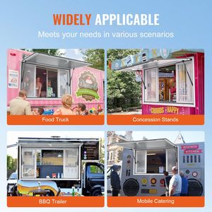 Finestra di concessione in lega di alluminio 60 \ "x36 \" per Food truck 4 porta porta portone scorrevole orizzontale gancio trascinamento 85 gradi finestra di servizio - Product Image 6