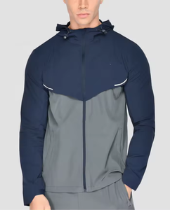Survêtement de sport en polyester ultra-léger à séchage rapide, personnalisé avec logo réfléchissant, veste et pantalon de haute qualité pour la gym - Product Image 2
