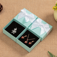 Boîtes d'emballage pour bijoux en papier kraft, pour bagues, boucles d'oreilles, colliers, bracelets, avec poignée de tiroir, solution de rangement pour accessoires cadeaux, personnalisable