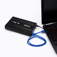 Enclosure HDD Aluminium USB 3.0 SATA 3.5 inci dengan Adaptor Daya, Kecepatan Transfer 5Gbps untuk Hard Drive Desktop