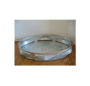 Galvanized <b>Breakfast</b> <b>Tray</b> Sturdy Metal Construction Modern Multi-Functional for Wedding Ramadan Fast Delivery Best Quality Low - Product Image 2