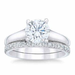 10K <b>Gold</b> 0.70TCW Real Round Solitaire Diamond <b>Ring</b> <b>Set</b> | Anniversary Engagement <b>Ring</b> for Women | Luxury Accent Jewelry Gift - Product Image 1