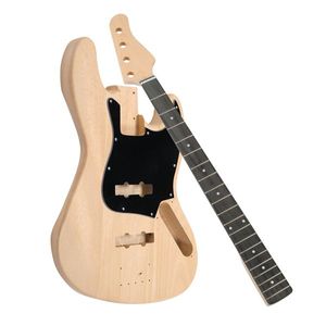 DIY Jazz Style <b>Electric</b> Bass Guitar <b>Kits</b> 4-String with Mahogany Body Maple Neck and Accessories - Product Image 6