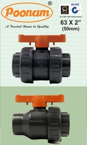 บอลวาล์ว PVC แบบหนาพิเศษสำหรับงานน้ำ  ข้อต่อท่อแบบ Double Union Slip Socket สำหรับระบบชลประทานและอุตสาหกรรม - Product Image 4
