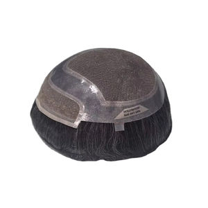 Taz Hair BD Prótesis Capilar de Cabello Humano Remy Indio con Onda Natural y Frente de Encaje, Calidad Premium - Product Image 4