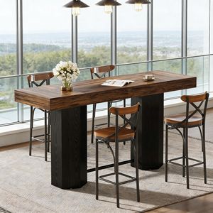 Tavolo da Bar Robusto con Base Stabile per Uso Domestico - Tavoli da Bar - Product Image 5