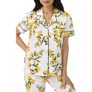 Conjunto de Dos Piezas 100% Algodón, Elegante y Lujoso para Mujer, Primavera/Verano '2026, Camisón, Pijama, Ropa de Dormir, Personalizable, Transpirable - Product Image 5