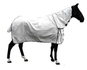 Alfombras combinadas de verano de caballo de tela de polialgodón con cubierta de cuello para uso equino durante los meses calurosos de verano - Product Image 2