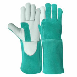 Gants de soudage TIG en cuir robuste certifiés CE, en cuir de chèvre et croûte de cuir de vache, résistants à la chaleur et aux étincelles, gants de sécurité polyvalents - Product Image 4