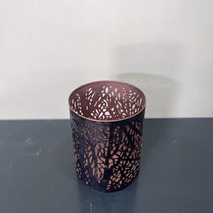 Lanterne rustique en fer forgé faite à la main, porte-bougie décoratif gravé pour bougies votives et chauffe-plat, idéal pour la décoration de la maison et des tables de mariage - Product Image 3