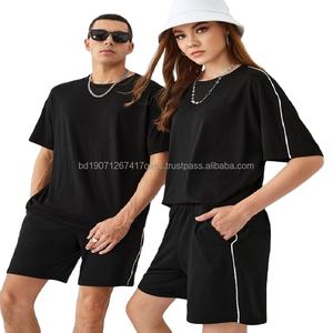 Ensemble 2 pièces T-shirt et pantalon décontracté en coton pour homme, collection été, marque populaire 0708, vente en gros, pour activités de plein air, fabriqué au Bangladesh - Product Image 4