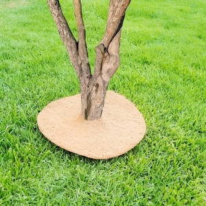 Natural coir plant <b>pot</b> cover disc ring coconut fiber weed preventing mat <b>tree</b> protection mats - Product Image 4