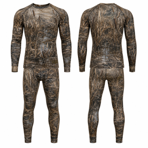 Ensemble chemise et pantalon de chasse camouflage à manches longues pour homme, en polyester respirant, vêtements d'extérieur pour la saison d'automne - Product Image 1