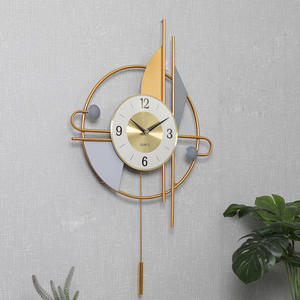 Large Creative Fashion Nordic Modern Iron Single Face Wall Clock for Living Room Home Decor Elegant Minimalist Design Collection - Product Image 4
