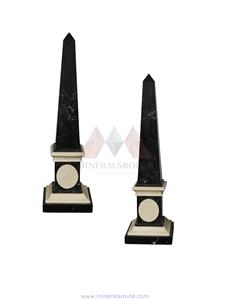 Obélisque en Onyx noir pour cadeaux décor 100% matériau organique de haute qualité Art populaire fait à la main Portable certifié ISO élégant - Product Image 2