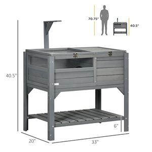 Terrario per Tartarughe Grigie da Interno con Ripiano Portaoggetti e Protezione dalle Intemperie - Product Image 3