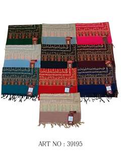 Bufanda de Mujer de Polialgodón de Primera Calidad, Mezcla de Lujo con Sensación de Cachemira, Chal de Color Verde Sólido, Pashmina Gruesa para Invierno - Product Image 1