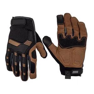 Custom Anti-Impact Mechanic Fishing Leather Safety TPR Protection Reinforced Palm Ergonomic Design Wrist Needle Detection Four - Product Image 1