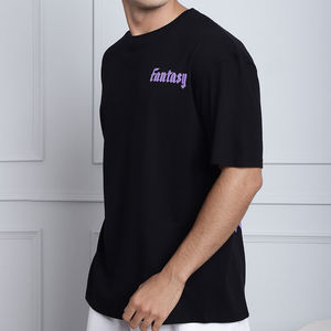 Camiseta de algodón grueso para hombre con logo personalizado de fábrica, cuello redondo, impresión 3D en relieve, de alta calidad. - Product Image 5