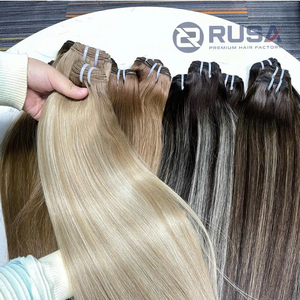 Cheveux Rusa Double Drawn pour extensions capillaires, 100% cheveux humains vierges vietnamiens, 100g, fournisseur, best-seller - Product Image 5