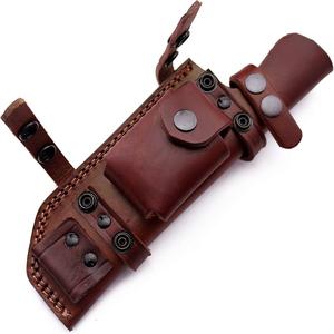 Étui à couteau pliable en cuir de qualité industrielle durable, imperméable, avec clip ceinture, grande capacité, tactique, pour la chasse en extérieur, OEM - Product Image 2