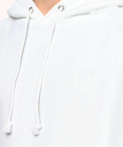 Sweat-shirt à capuche oversize blanc pour homme, manches régulières, couleur unie, décontracté, 100% coton - Product Image 3