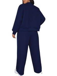 Plus Size Autumn And Winter Women's Fashion Plus Velvet Two-Piece Plus Size Suit Women's Autumn And Winter Simple - Product Image 3